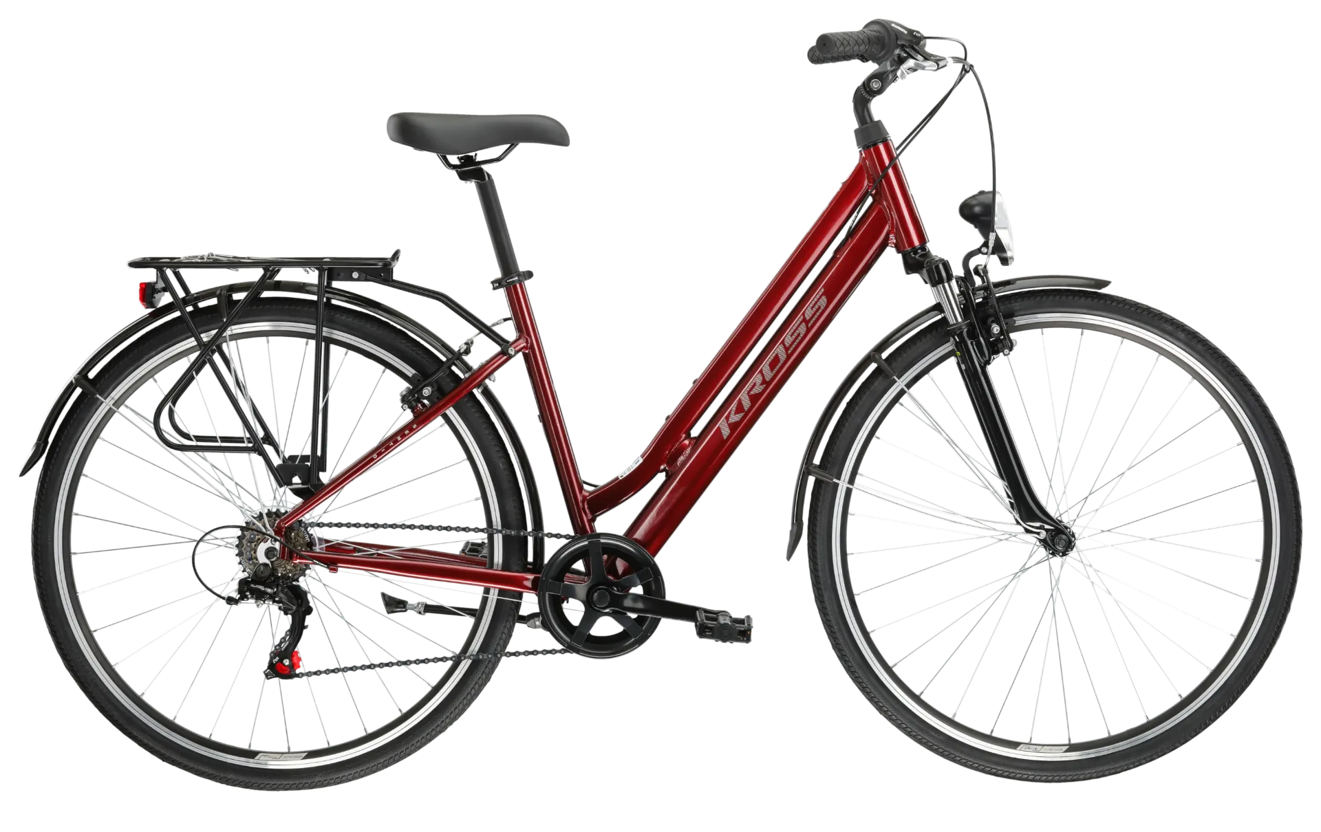 KROSS Cityhybrid Sentio 1.0 Rubinröd/Grå