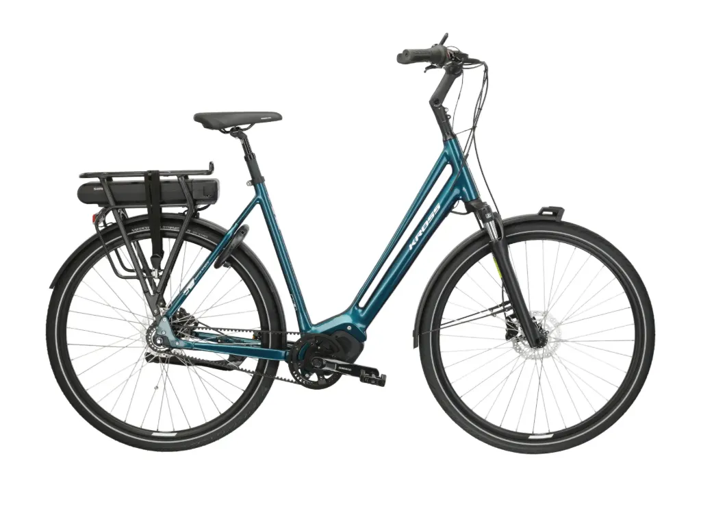 [KRSH5Z28X21W007132] KROSS Elcykel Cityhybrid Sentio Hybrid 5.0 Turkos/Grå